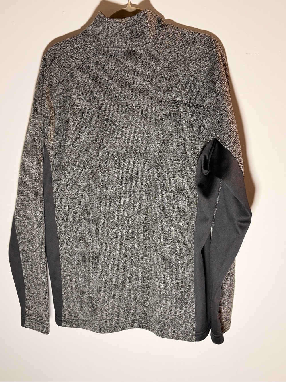 Spyder Men's Grey and Black Half-Zip Performance Pullover - Picture 4 of 7